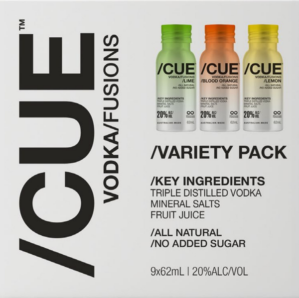 Cue VodkaFusions - Mixed Variety 3-Pack