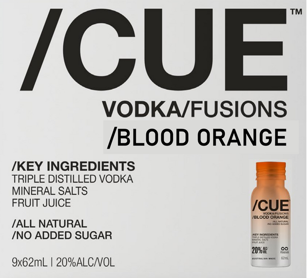/CUE VODKA/FUSIONS /BLOOD ORANGE     9-Pack
