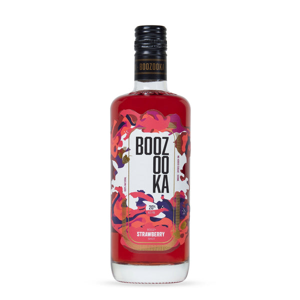 Boozooka Strawberry Vodka bottle on a white background