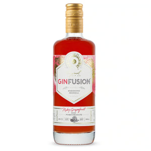 Premium Australian Ruby Grapefruit pink gin bottle front view on white background